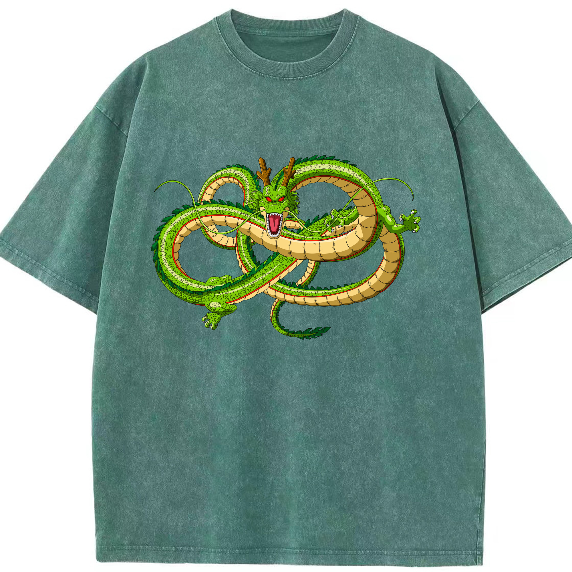 （画像用） ドラゴンボール 神龍 シェンロン DRAGON BALL Shenron 綿100% ヴィンテージ風 半袖Tシャツ（フロントプリント）